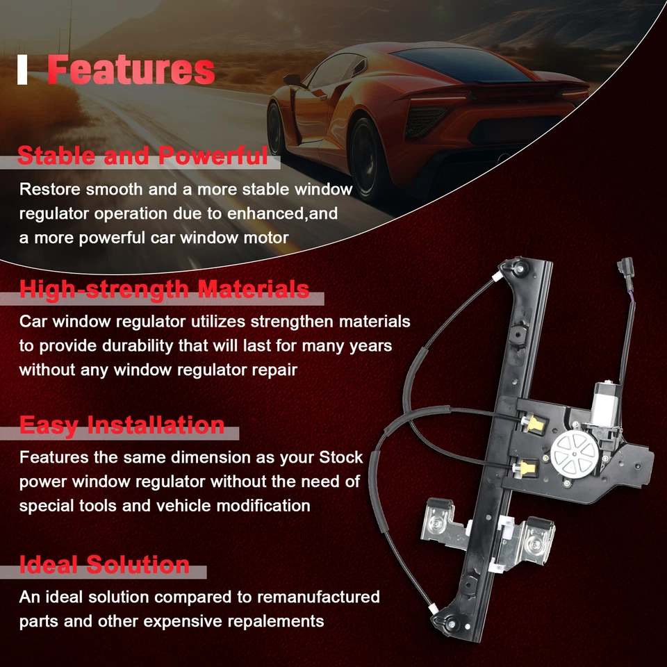 Regulador de ventana eléctrica trasero izquierdo para Chevy Trailblazer GMC Envoy Isuzu con motor Foto 3 de 4