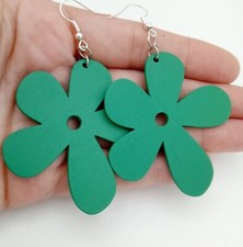Large Flower earrings PopArt style CHOOSE Bright colours BIG Bohemian Hippy 60s