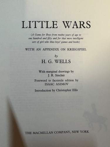 Little Wars by H. G. Wells (hc 1970) - 第 4/6 張圖片