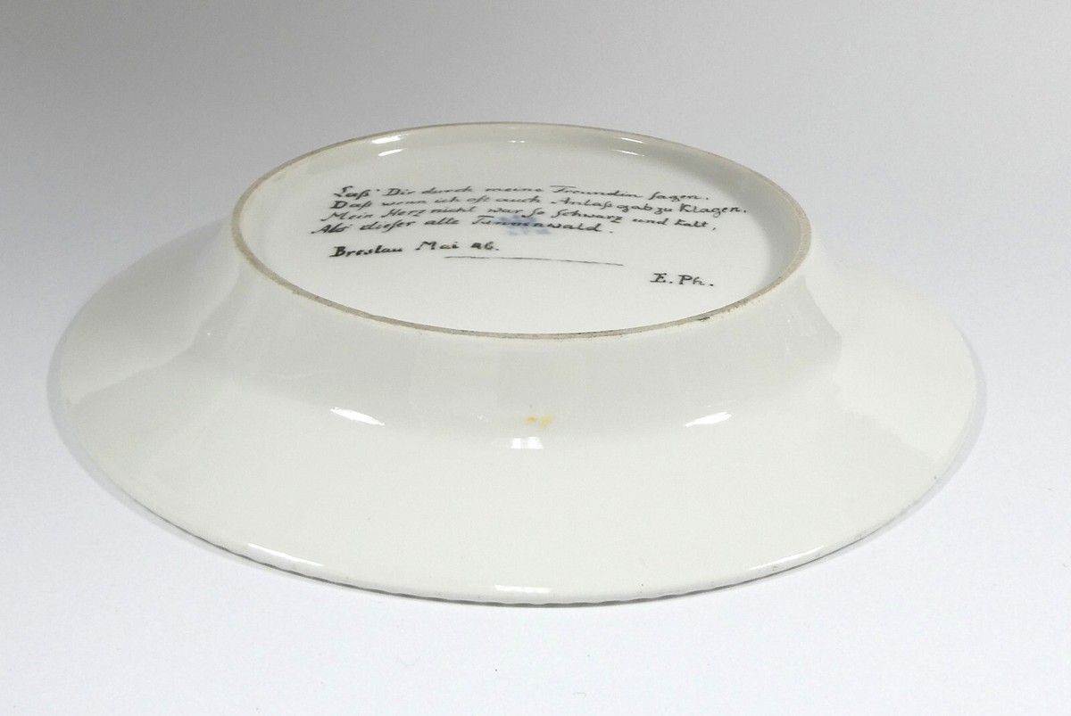 Kpm Berlin Plate approx. 1844-1847 Dedication Breslau 1946 A-9 | eBay