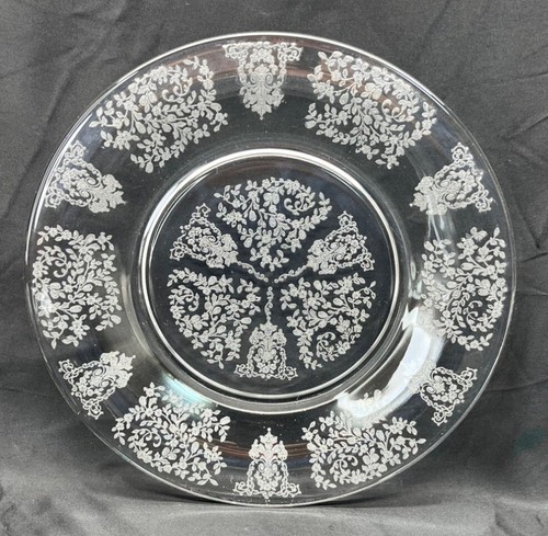 5 Duncan Miller Adoration Crystal Clear Etched Plates 3 Luncheon 2 Salad - Picture 4 of 8