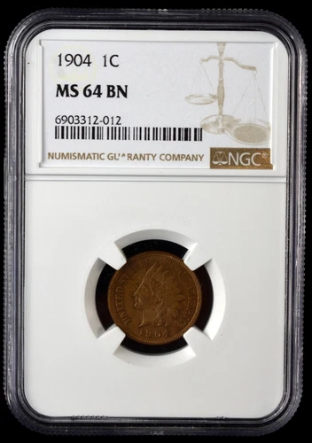 1904 Indian Head Cent NGC MS64 BN