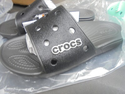 New Crocs Classic Crocs Glitter Slide Men's Women's Black Glitter