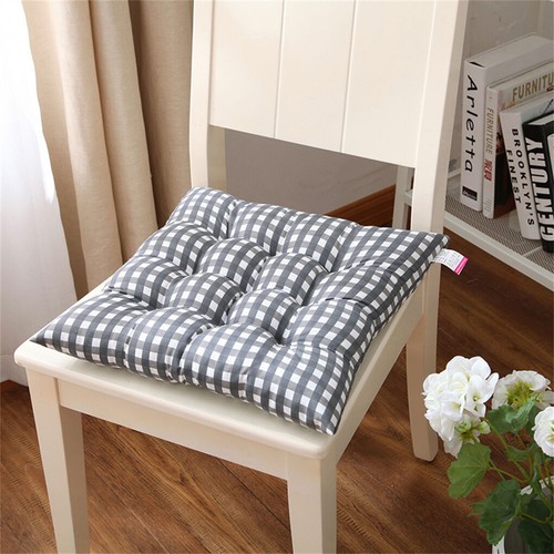 Chair Cushion Seat Pad Dining Room Garden Kitchen Chair Seat Tie On Gingham Home - Picture 10 of 18