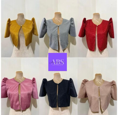 Modern Filipiniana Bolero (Candy Crush Fabric) Ship Same Day!