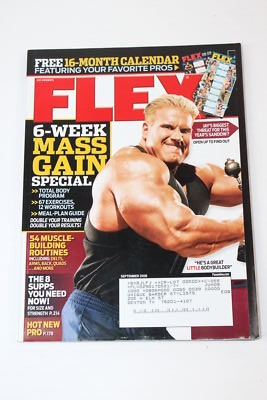 Joe Weider's Flex Magazine September 2008 Jay Cutler w Poster Bodybuilding