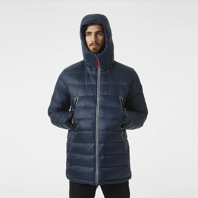 Helly Hansen Herren Rigging Down Puffer Parka Navy Long Jacke Gr. S M L Selten