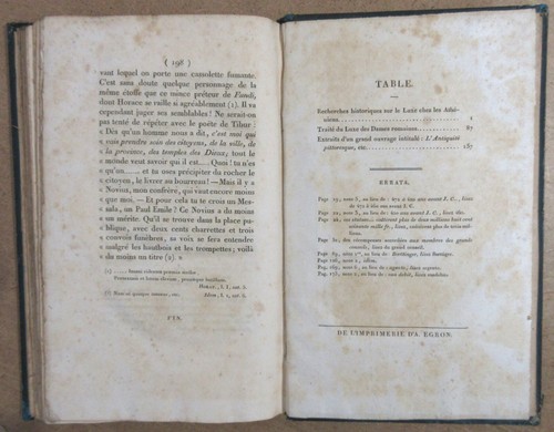 CHRISTOPH MEINERS RECHERCHES SUR LE LUXE 1823 HISTOIRE ANTIQUITE GRECE ROME - Imagen 6 de 7