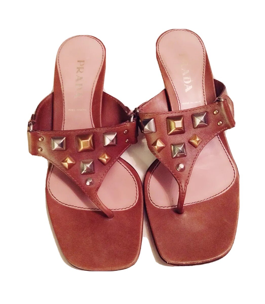 【my】Prada Leather Strap Heels Vtg PRADA EGGPLANT PURPLE LEATHER T STRAP HEELS 36.5 | eBay