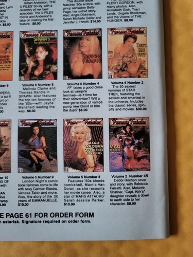Femme Fatales 1992 CFQ Media, Many available, Pick yours. Excellent condition! - Picture 457 of 698