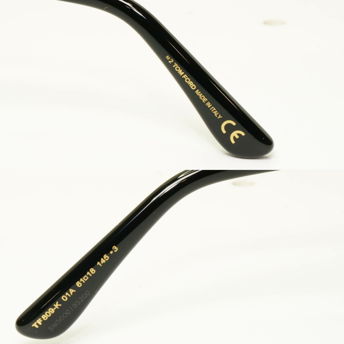 Authentic Tom Ford Womens Black Gold Oversized Large Sunglasses TF