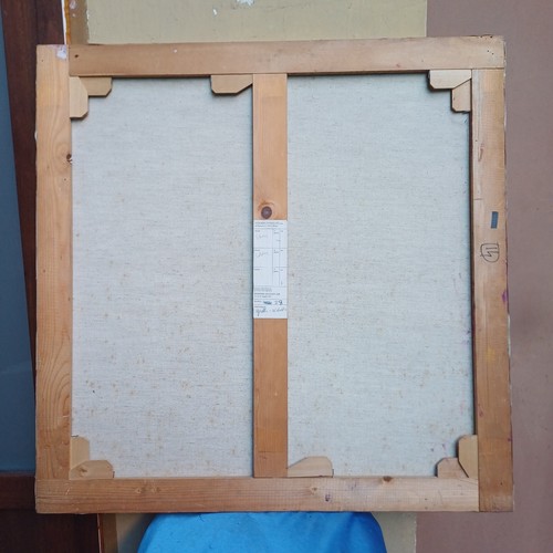 JOEL STEIN QUADRO PAINTING OLIO SU TELA  PITTURA EN PLEIN AIR OP ART AUTENTICO - Imagen 12 de 17