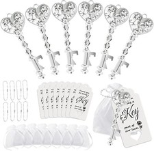 Wedding Favors Bottle Opener, Vintage Heart Bottle Opener, 8 PCS Key Bottle Open