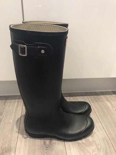 fantastic mens tall black hunter wellington boots size uk 10