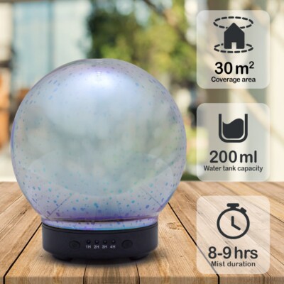 Diffuser Essential Oil LED Light Ultrasonic Aroma Mist Humidifier Aromatherapy