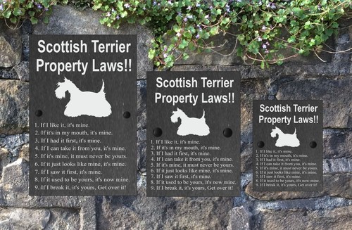Property Laws Funny Dog Slate Gate House Sign 3 Sizes ALL BREEDS AVAILABLE M-Y - Picture 32 of 57