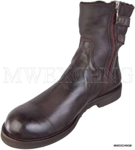 CESARE PACIOTTI SHEARLING LEATHER BOOTS US 8.5 ITALIAN DESIGNER MENS SHOES - Picture 7 of 12