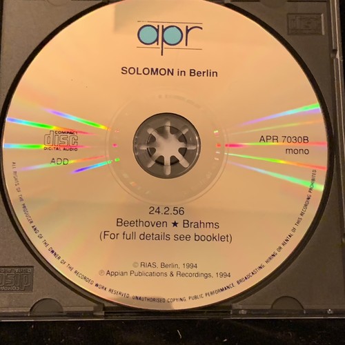 SOLOMON piano - IN BERLIN - Recitals February 1956 - APPIAN 2CD BOX UK - Picture 5 of 5