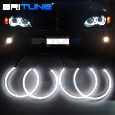 For BMW E46 LED COB Angel Eyes Halo Rings Headlight Retrofit DIY 131