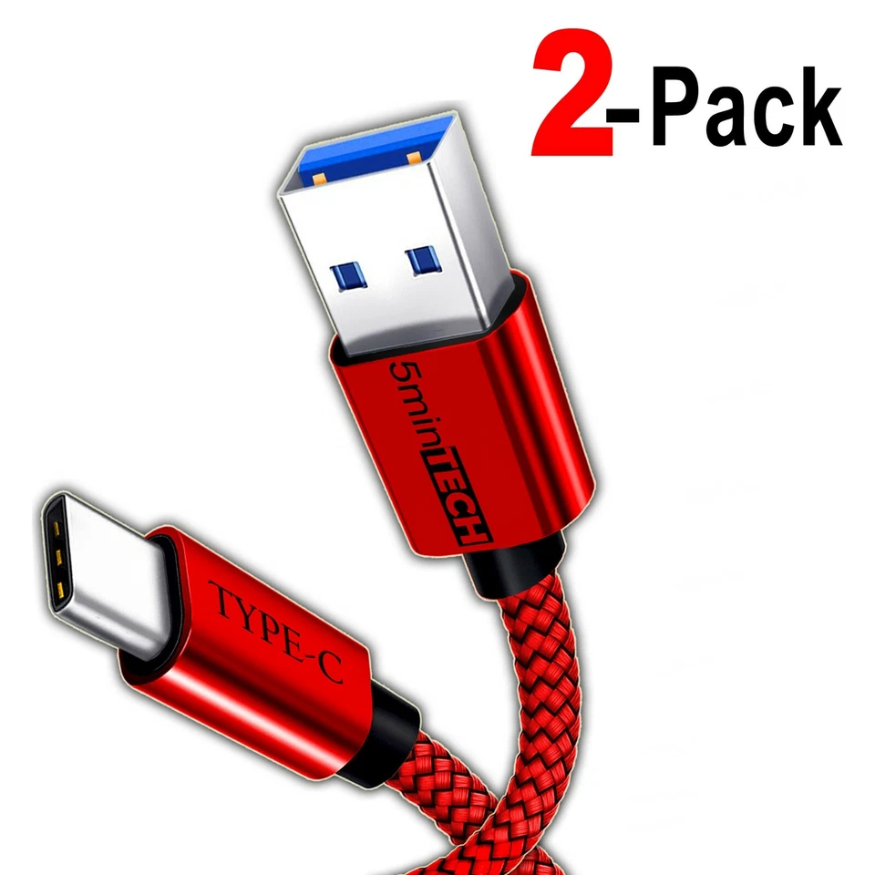 PACK de 2 cables de carga cargador USB-C tipo C para Samsung Galaxy S9 S10+ Note 8 9 Foto 3 de 4
