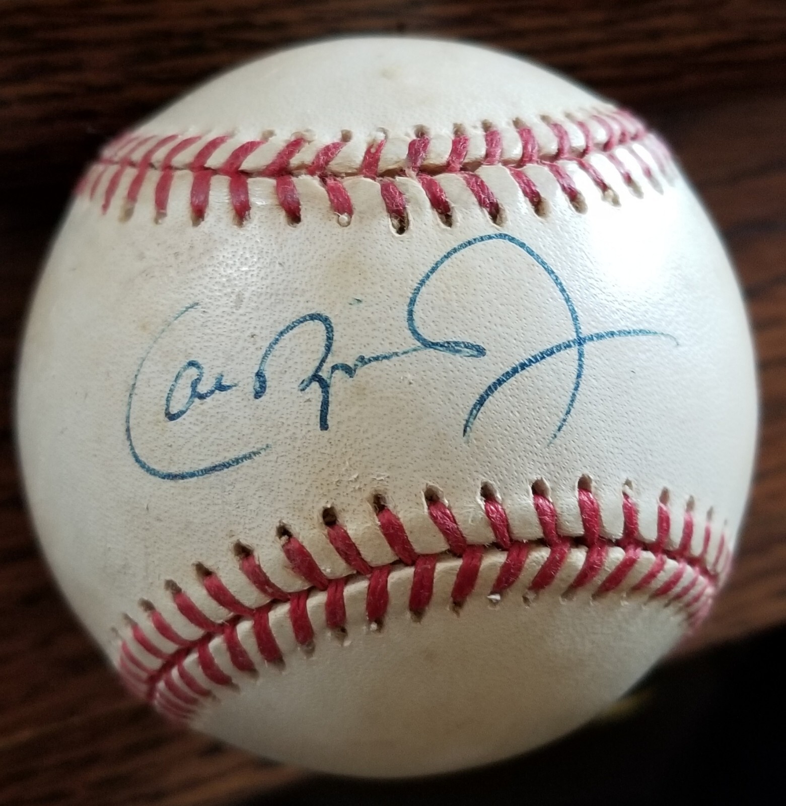 Cal Ripken Jr Hall Of Fame Shortstop Signed Baseball Auto ORIOLES MLB