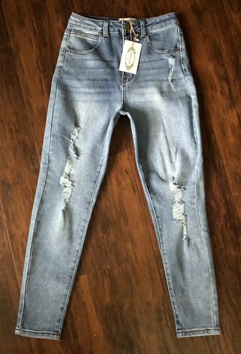 Neu Mia Joy Joyfolie Jeans Mädchen 12 Izzy Denim in Vintage Indigo hoher Bund - Bild 1 von 7