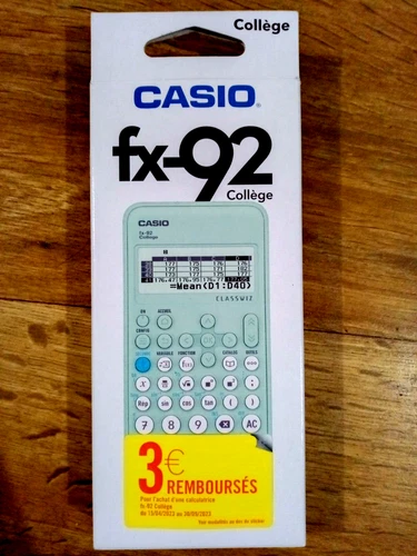 Calculatrice Scientifique Spéciale Collège Casio FX-92  Formules & Graphiques