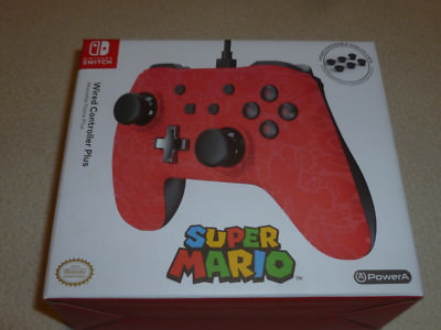 NEW IN BOX NINTENDO SWITCH SUPER MARIO EDITION WIRED CONTROLLER PLUS NIB RED 