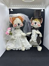 Vintage Annalee Mouse Bride  Groom 1982 extra large
