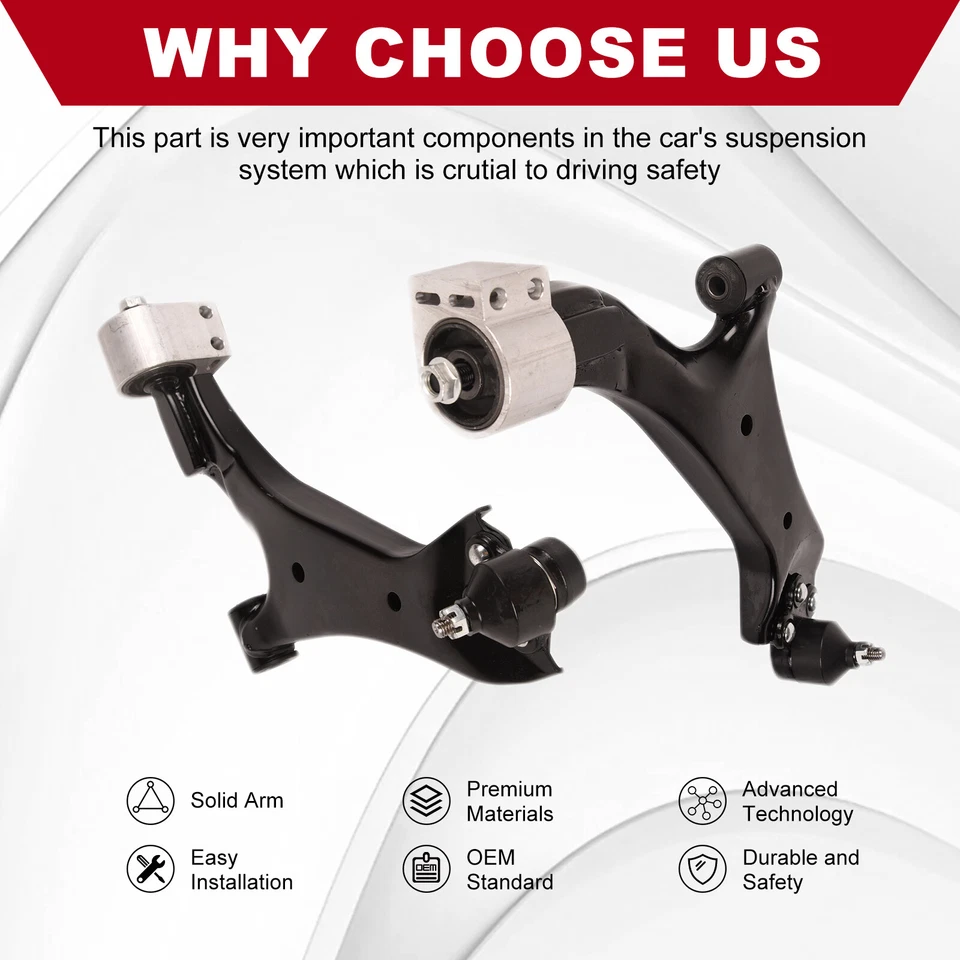 Brazo de control inferior delantero con rótula para Chevy Equinox 2010-17 GMC Terrain 10-17 Foto 3 de 4