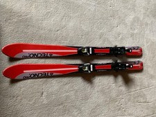 Kinder Ski von Tecno pro Gr. 110 in rot, schwarz mit passenden Skistöcken