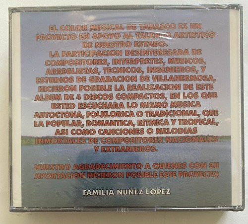 EL COLOR MUSICAL DE TABASCO BY VARIOUS, MEXICAN 4 X CD ALBUM, STILL SEALED, FOLK - Picture 2 of 2