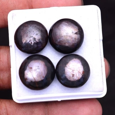 4 Stück Natürliche Rubin Rund Cabochon Riesiges Unbehandelt 15mm-16mm Lose - Bild 1 von 4