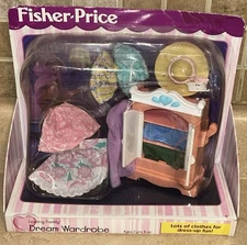 Fisher Price Loving Family Dollhouse Bedroom Dream Wardrobe New