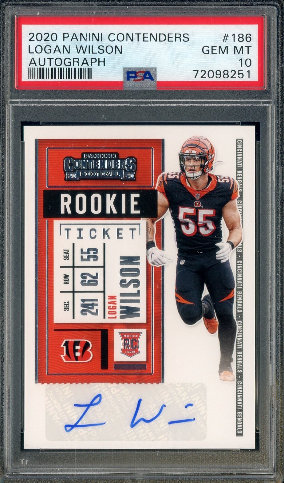 Logan Wilson Panini Contenders #186 Autograph