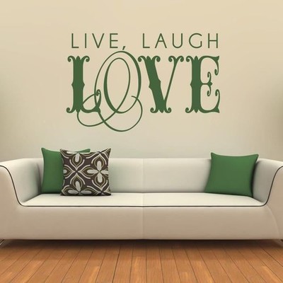 Live lachen Liebe Wandbild Aufkleber