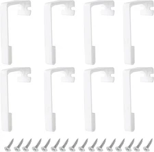 8pack White Rv Curtains Holder For Camper Windows Side Curtain Hold Down Plasti