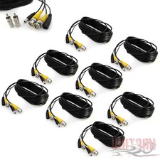 8X 50FT 15M BNC CCTV DVR SECURITY CAMERA SYSTEM VIDEO DC POWER COAX CABLE WIRE
