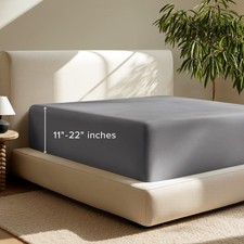 Bare Home 22" Deep Pocket 1800 Ultra-Soft Fitted Sheet