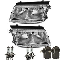 Scheinwerfer Set FüR VW Passat B5 3B H7+H4 Inkl. Osram Lampen Inkl. Motor
