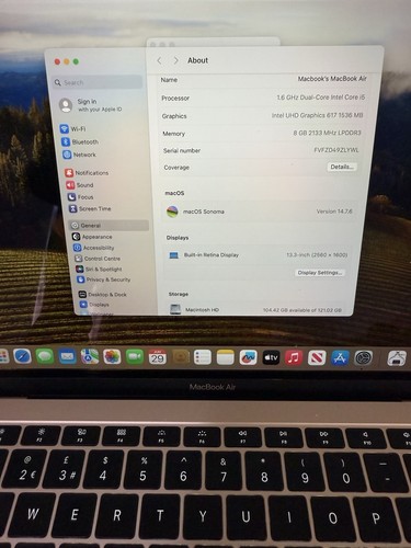 Apple MacBook Air 2019 Retina 13-inch, Rose Gold, 8GB RAM, 128GB SSD With Box. - Afbeelding 5 van 12