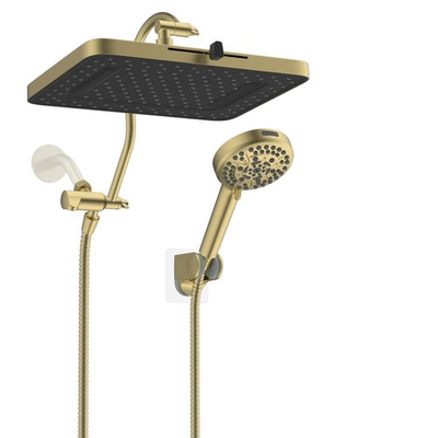 #ad High Pressure 13#x27;#x27; Dual Shower Head Combo with 10 mode Handheld Spray Upgrad... $180.19