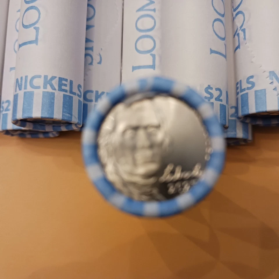10 Rolls uncirculated bank sealed (obw)  2025 P Jefferson Nickels - Image 3 of 4