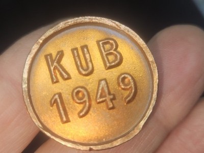 1 1/4'' KUB KNOXVILLE UTILITY BOARD 1949 HUBBARD Datum Nagel - Kupfer sehr schön
