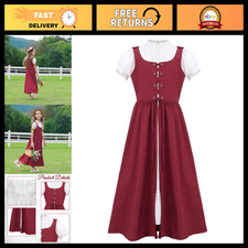 Girls Renaissance Medieval Dress 2pc Princess Costume, Sizes 8-12Y, Fairy Tale O