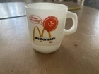Vintage 80s McDonald’s Anchor Hocking Fire King Oven Proof Mug White Milk Glass