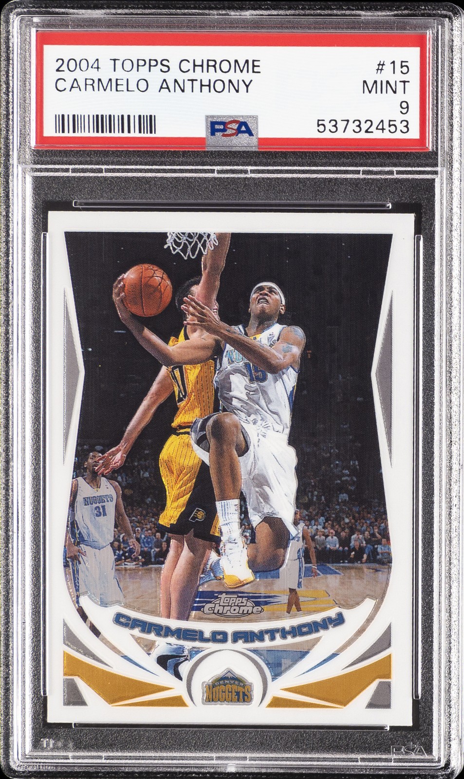 2004 TOPPS CHROME #15 CARMELO ANTHONY PSA 9