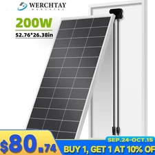 12V 200W Solar Panel Home Battery Power Solar System Off-Grid RV PV Boat Campin