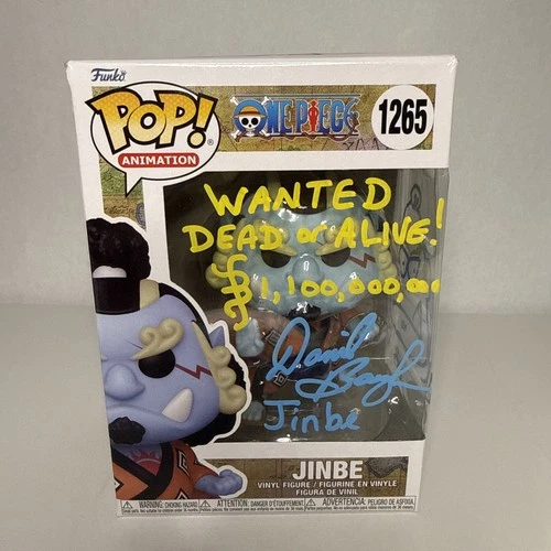 Funko One Piece - Jinbe #1265 Signed by Daniel Baugh + Quote & Drawing - JSA CoA