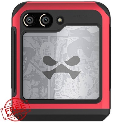 Ghostek Z Flip 5 Case Red Slim Clear Back Aluminum Metal Bumper